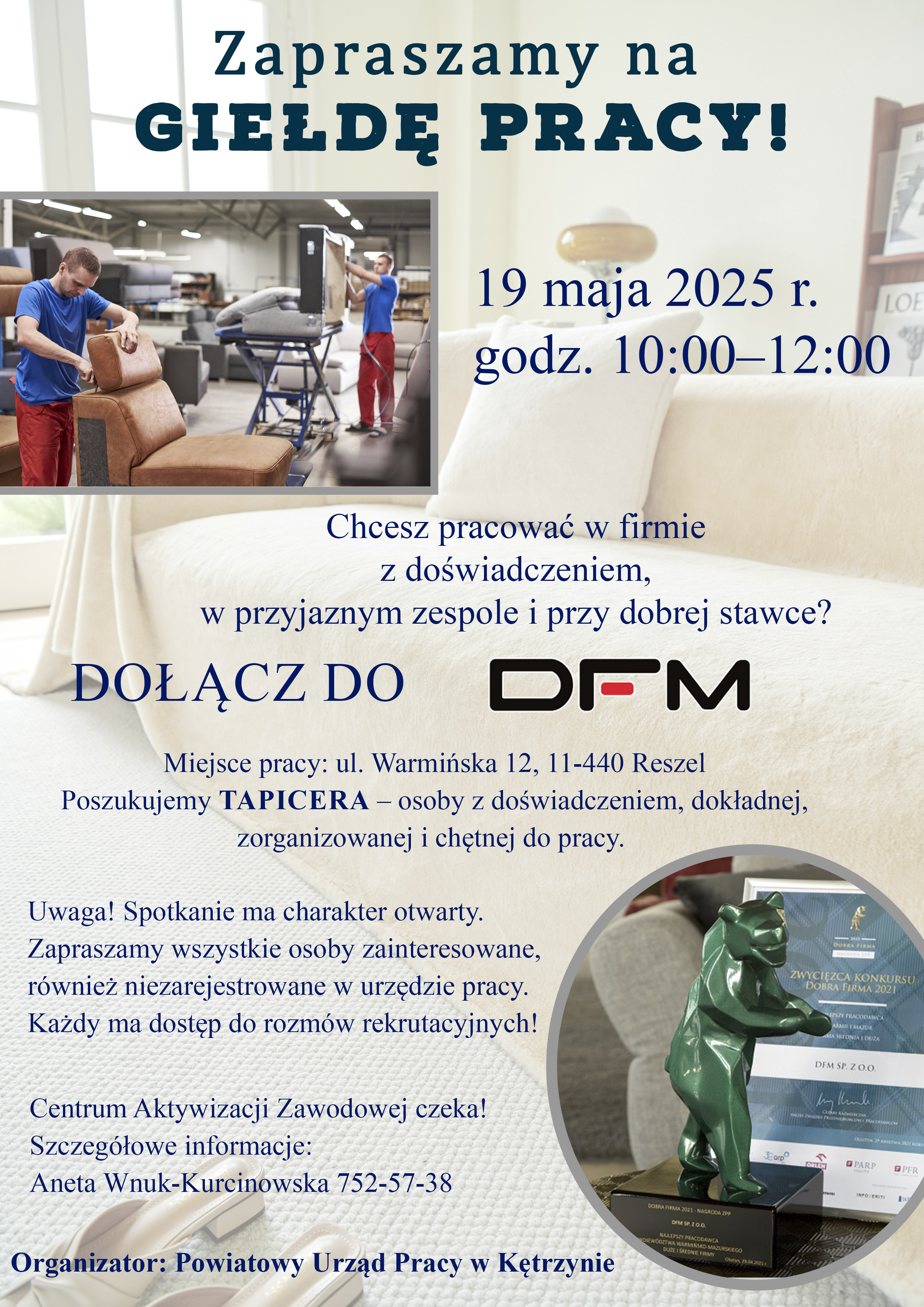 Zdjęcie artykułu GIEŁDA PRACY ZAPRASZAMY NA ROZMOWY REKRUTACYJNE